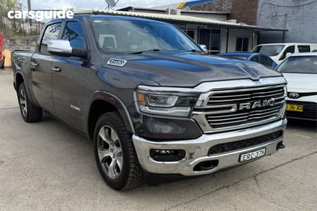 Grey 2021 RAM 1500 Crew Cab Utility Laramie Rambox (Hybrid)
