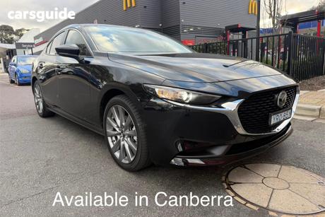 Black 2024 Mazda 3 Sedan G20 Evolve