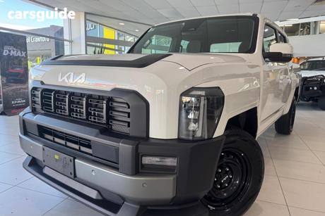 White 2025 Kia Tasman Double Cab Pick Up S (4X4) (Std) Black Fender