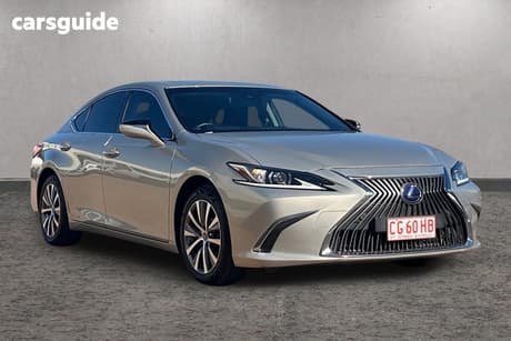 Gold 2019 Lexus ES300H Sedan Sports Luxury Brn Mts (Hybrid)