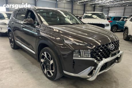 Brown 2021 Hyundai Santa FE Wagon Elite Crdi (Awd)