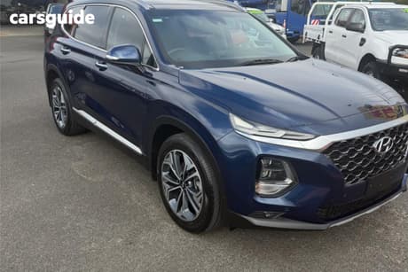 Blue 2019 Hyundai Santa FE Wagon Highlander Crdi Burg (Awd)