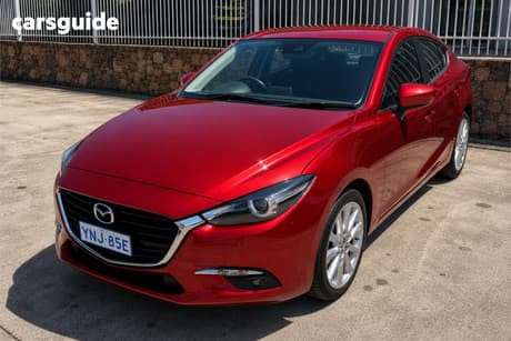Red 2018 Mazda 3 Sedan Sp25 Gt