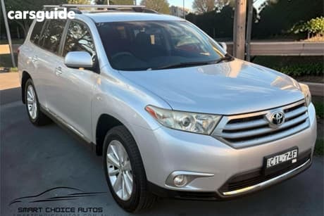 Silver 2012 Toyota Kluger Wagon Altitude (Fwd) 7 Seat
