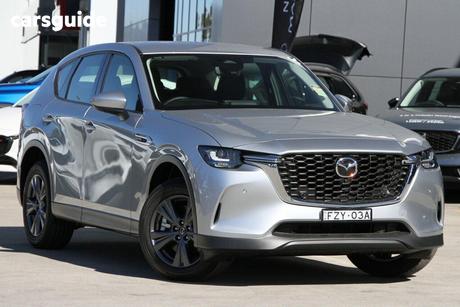 Silver 2025 Mazda CX-60 Wagon P50E Pure Phev