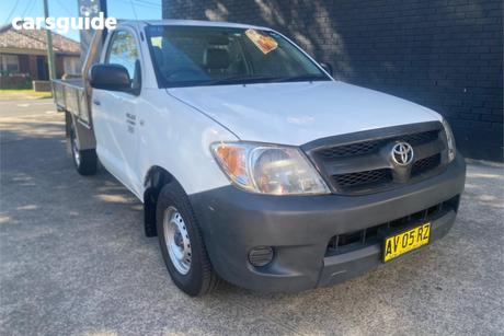 White 2008 Toyota Hilux Cab Chassis Workmate