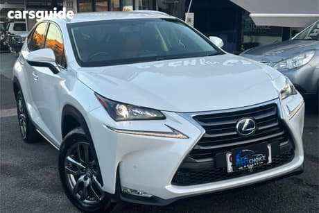White 2015 Lexus NX300H Wagon Luxury Hybrid (Fwd)
