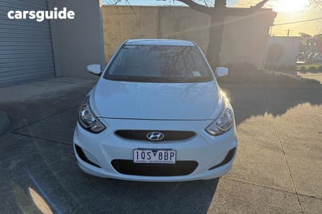 White 2019 Hyundai Accent Hatchback Sport
