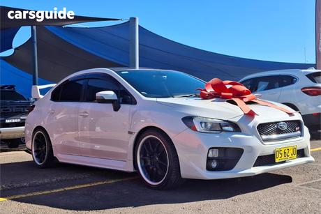 White 2016 Subaru WRX Sedan Sti Premium