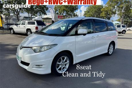 White 2008 Toyota Estima Wagon Aeras