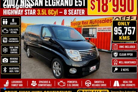 Black 2007 Nissan Elgrand Wagon