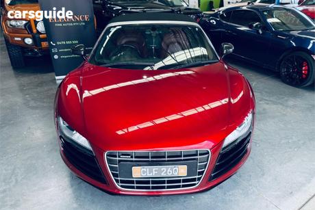 Red 2010 Audi R8 Convertible Spyder 5.2 Fsi Quattro