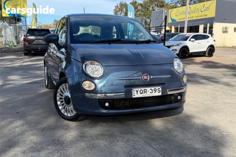 Blue 2013 Fiat 500 Hatchback Lounge