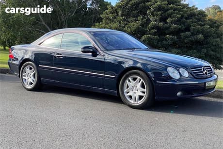 Blue 2002 Mercedes-Benz CL500 Coupe