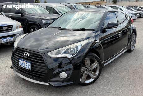 Black 2014 Hyundai Veloster Coupe Sr Turbo