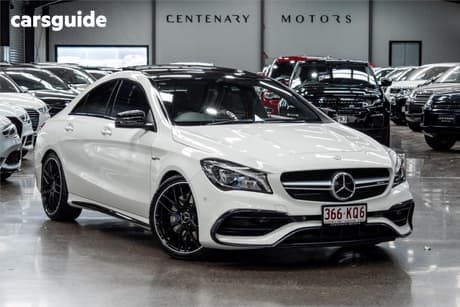 White 2016 Mercedes-Benz CLA45 Coupe 4Matic