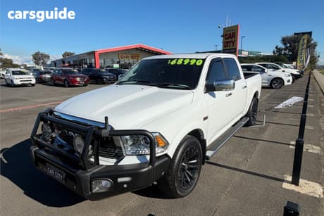 White 2020 RAM 1500 Crew Cab Utility Laramie (4X4) Fd3.2