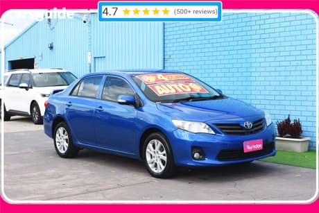 Blue 2012 Toyota Corolla Sedan Ascent Sport