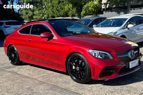 Red 2018 Mercedes-Benz C300 Coupe