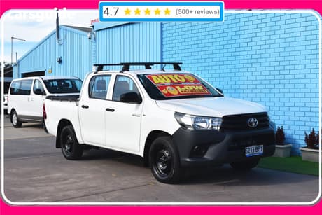 White 2017 Toyota Hilux Dual Cab Utility Workmate