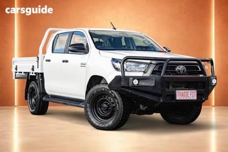 White 2021 Toyota Hilux Double Cab Chassis Sr (4X4)