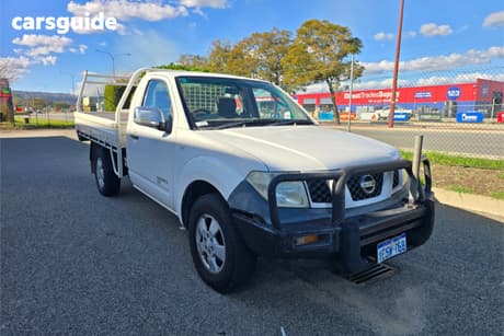 White 2009 Nissan Navara Cab Chassis Rx (4X4)