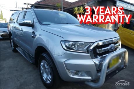 Silver 2017 Ford Ranger Crew Cab Pickup Xlt 3.2 Hi-Rider (4X2)