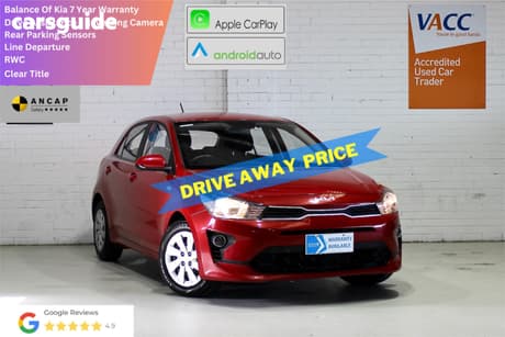 Red 2022 Kia RIO Hatchback S