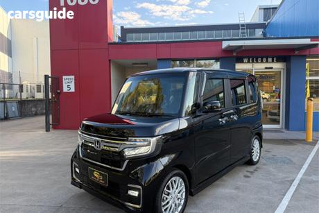 Black 2021 Honda N-Box SUV CUSTOM L TURBO