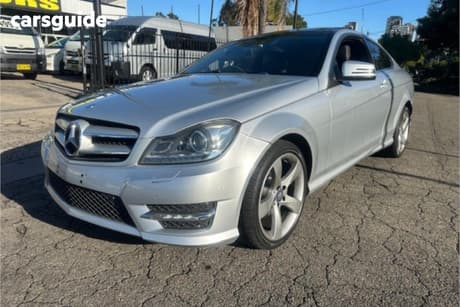Silver 2013 Mercedes-Benz C180 Coupe Be