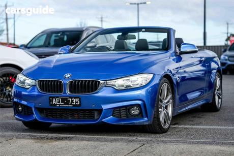 Blue 2015 BMW 420D Convertible Sport Line