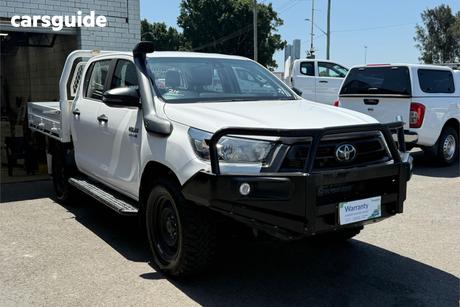 White 2021 Toyota Hilux Double Cab Chassis Sr (4X4)