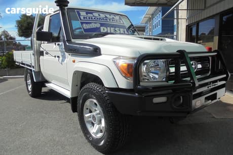 White 2020 Toyota Landcruiser Cab Chassis Gxl (4X4)
