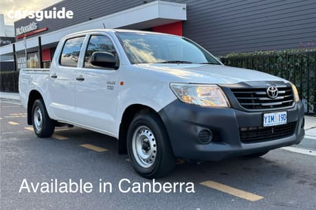 White 2013 Toyota Hilux Dual Cab Pick-up Workmate