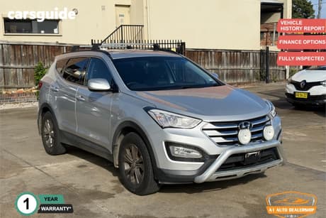 Silver 2012 Hyundai Santa FE Wagon Active Crdi (4X4)