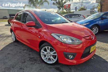 Red 2008 Mazda 2 Hatchback Genki