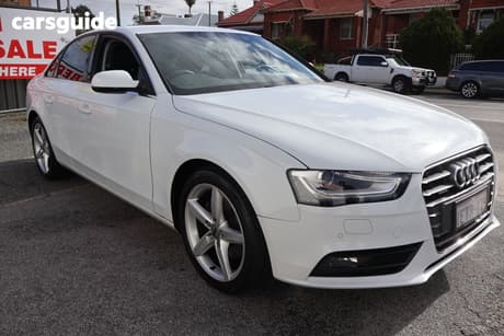 White 2015 Audi A4 Sedan 2.0 Tdi S-Line Quattro