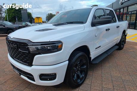 White 2026 RAM 1500 Crew Cab Utility Express Black Edition