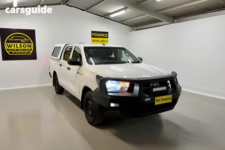 White 2018 Toyota Hilux Double Cab Pick Up Workmate