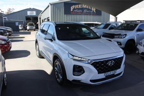 White 2018 Hyundai Santa FE Wagon Highlander Crdi Satin Awd