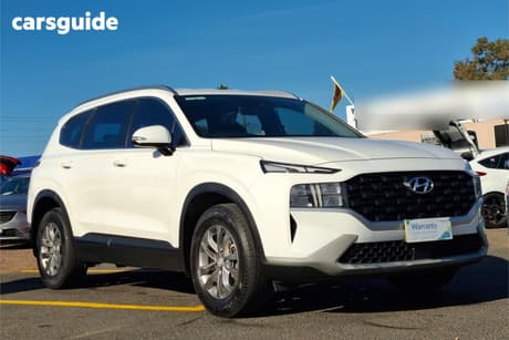 White 2021 Hyundai Santa FE Wagon Elite Crdi (Awd)