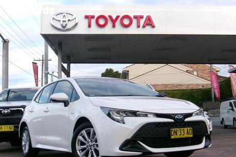 White 2025 Toyota Corolla Hatchback Ascent Sport Hybrid