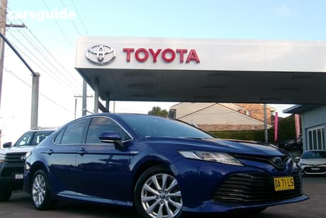 Blue 2021 Toyota Camry Sedan Ascent