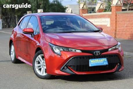 Red 2019 Toyota Corolla Hatchback Sx