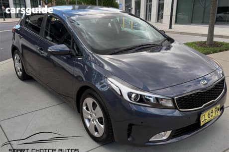 Blue 2017 Kia Cerato Hatchback S