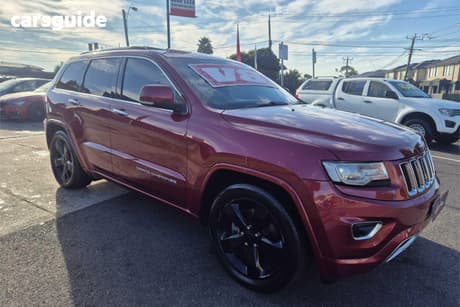 Red 2013 Jeep Grand Cherokee Wagon Overland (4X4)