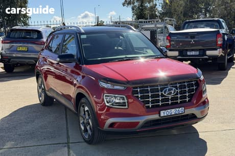 Red 2020 Hyundai Venue Wagon Elite (Black Interior)