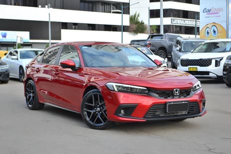 Red 2022 Honda Civic Hatchback Vti-Lx