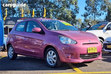 Purple 2013 Mitsubishi Mirage Hatchback Es