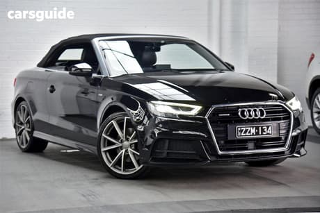 Black 2018 Audi A3 Cabriolet 2.0 Tfsi S Tronic Quattro Sprt